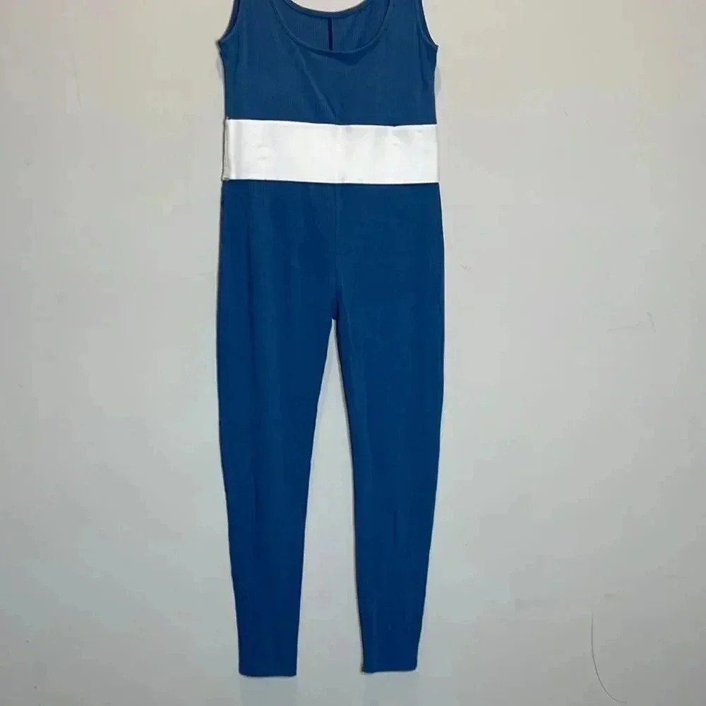 Everyone sucks blue and white Jumpsuit - Picture 10 of 12